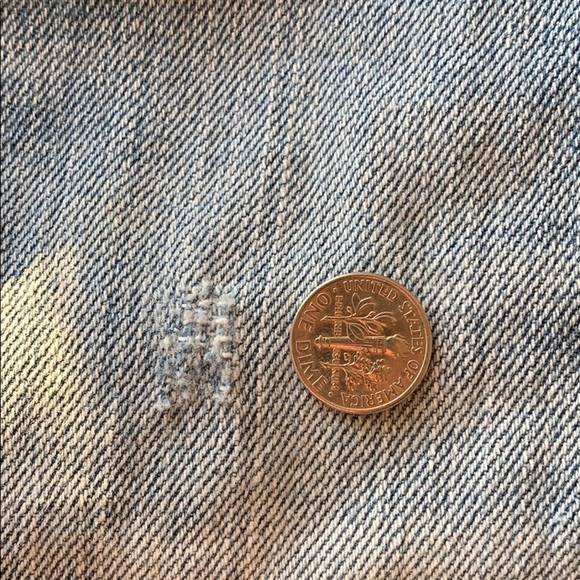 True Religion Distressed Sophie Denim Bermuda Shorts Blue Women’s Size 25 - Picture 12 of 13